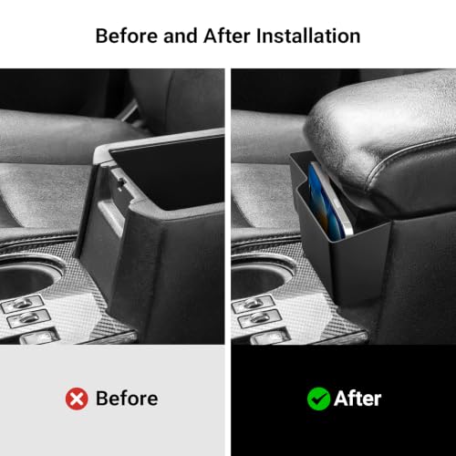 Image of Center Console Hanging Storage for 2010-2024 Toyota 4Runner Accessories Console Armrest Organizer Tray Armrest Storage Bag ABS