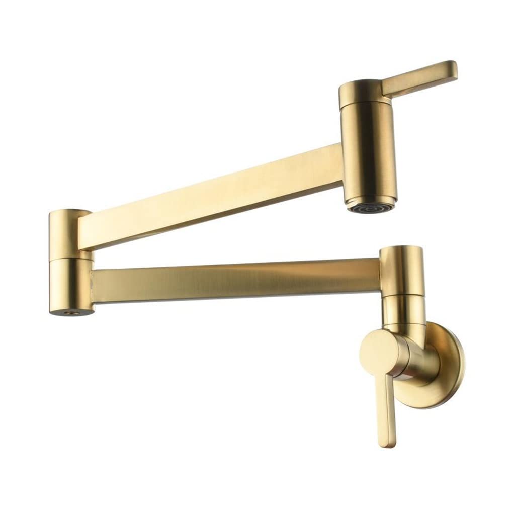 Grifos plegables de la cocina de pared con diseño robusto de dos cartuchos LWX