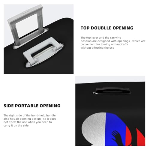 Travel Luggage Cover Slovenia Slovene Slovenian Flag Heart Fashion Washable Baggage Suitcase Protector Fit For Luggage Medium4