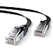 Mr. Tronic 10m Cable de Red Plano Ethernet Latiguillo | CAT6, AWG24, CCA, UTP, RJ45 (10 Metros, Negro)