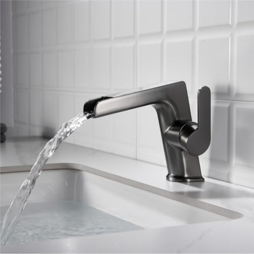 Robinet de lavabo à levier unique CMBSSTFC avec bec cascade anti-éclaboussures
