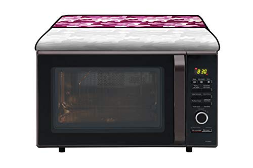 Image of Stylista Microwave Oven Cover for LG 20 L Solo MS2043DB Camouflage Pattern Purple