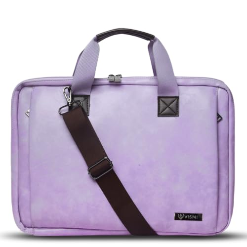 Image of VISMIINTREND Stylish Leather Laptop Bags for Men & Women | Office, Messenger, Shoulder, Handbag | Fits 13 inch,14 inch, 15.6 Inch Laptops, Macbook | Corporate Gifts for Men, Clients, Employees