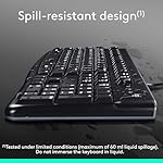 Logitech K120 Wired Keyboard for Windows, Plug and Play, Full-Size, Spill-Resistant, Curved Space Bar, Compatible with PC, Laptop - Black - Image 4
