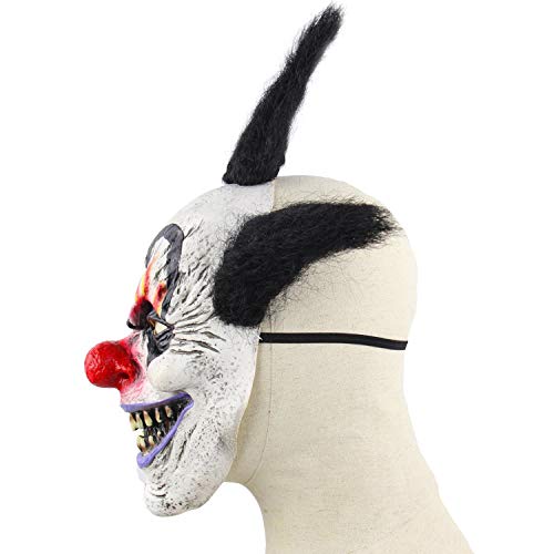 Halloween Clown Mask Scary Joker Clown Masks Horror Demon Latex Masks Creepy Halloween Costume Props Full Face Mask for Adults Carnival Cosplay Party Costume Props Fancy Dress Up Accessories - Image 4