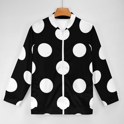 Big Polka Dot Pattern Lightweight Bomber Jacket Men Golf Fashion Coat Track Jackets Casual Windbreaker Shirt3