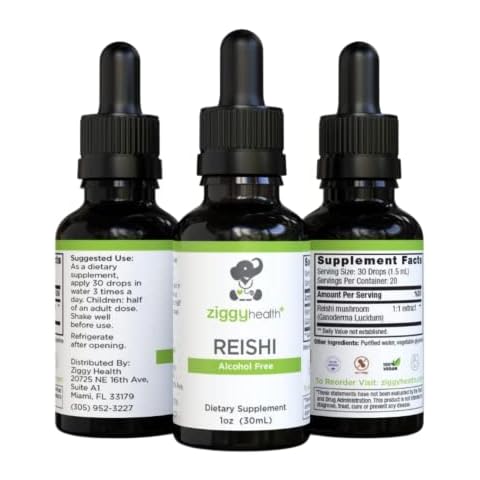 Reishi Mushroom Extract - Liquid Tincture - Supplement for Immunity Defense & Brain Support, Support Healthy Liver Function, Energy Booster, Reduce Inflammation & Sleep Better, 1oz by Ziggy Health Cover