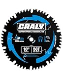 CRALY 10 Inch 50 Teeth Combination Saw Blade, 5/8 Inch Arbor...