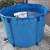 Piscina redonda con marco de metal grande para patio trasero, lona impermeable duradera para diversión y relajación familiar