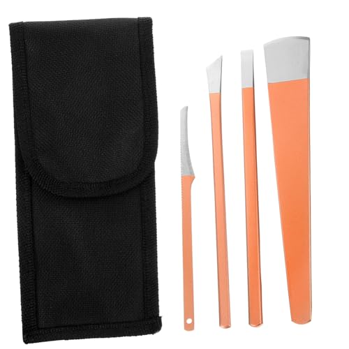 Beaupretty Strumenti per Pedicure Riutilizzabili per Cura dei Piedi Strumenti di Rifinitura per Pedicure Kit di Coltelli per Cuticole in Inox
