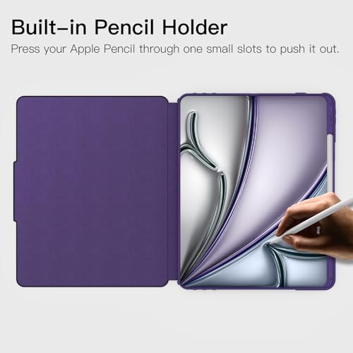 ZtotopCases for New iPad Pro 12.9 Inch Case 2022/2021/2020 6th/5th/4th Generation, [6 Magnetic Stand] Full Protective Cover for iPad Pro 12.9", Purple