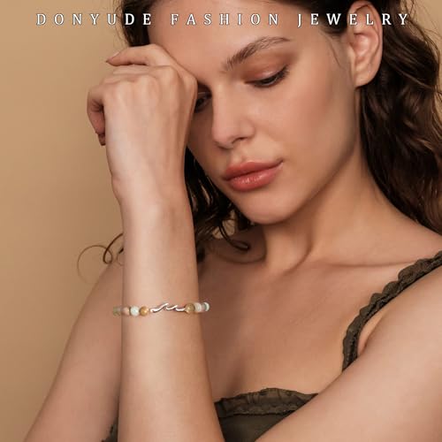 30th 40th 50th 60th 70th Birthday Gifts for Women Beaded Bracelets for Women with Wave, Wave Bracelet for Woman 10th 13h 16th 21st Bithday Gifts for Teen Girl Trendy Stuff Sister Friend Inspirational Get Well Feel Better Gift Jewelry2