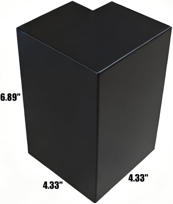 3FT Electric Baseboard Heater Cover Galvanized Steel Slotted Ventilation Heat Guard, easy install Left & Right End Caps, Rust Resistant Decorative Radiator Cover for Old Heater Replacement, Black