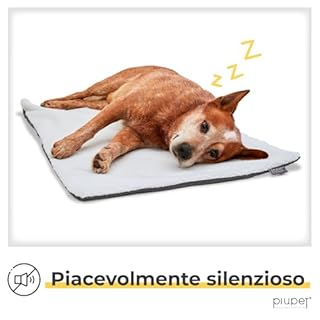 PiuPet® Tappetino riscaldante 90x60cm I Coperta autoriscaldante I Senza elettricità e batterie | Coperta per Cani | Tappeto Riscaldante | Tappetino Riscaldante per Cani (Bianco)