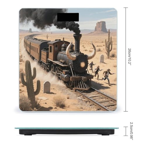 Báscula digital de baño Steam Train en el desierto 400 lb miniatura 2