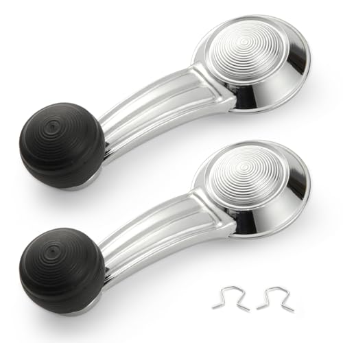 Image of Window Crank Handle & Interior Door Handle Set for 1967-1996 Buick /Chevrolet /GMC Trucks SUVs Models,Chrome,Set of 4