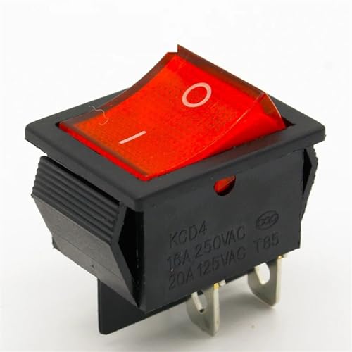 Interrupteur de bateau rouge 4 broches ON/OFF 250V 16A