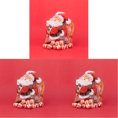Gommy´s Factory Santa Claus/Papá Noel, Gominola, Navidad 80 gramos (Paquete de 3)