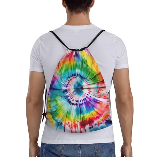 Tie Dye Hippies print Drawstring String Backpack Cinch Sack Sport Gym Bags for Yoga Traveling Outdoor Sports2