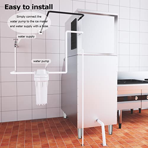 Icemate Ice Machine Commercial 550 Lbs/24H Commercial Ice Maker Machine With Storage 350 Lbs Commercial Ice Machine With Drain Pump,Suitable For Restaurants, Bars, Coffee Shops, Large Families, Etc #TOP4