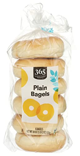 365 By Whole Foods Market, Bagels Plain 6 Count, 18 Ounce #TOP7