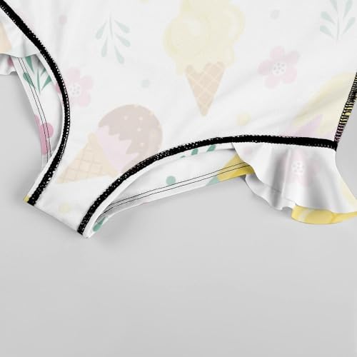 Image of Girls One Piece Swimsuit Lovely Cute Animals Ruffles Swimwear Bathing Suits 3-12 Years
