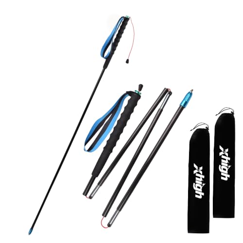Bastones de senderismo ultraligeros de fibra de carbono, 2 unidades, diseño de poste en Z, par plegable de longitud fija, carbono ultraligero de alta densidad para senderismo, correr y caminar