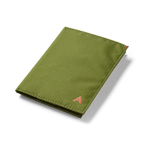 Image of Allett Original Wallet, Cala Green | Nylon, RFID Blocking, Thin Bifold, Minimalistic, Front Pocket | Holds 4-24+ Cards, Bills, Receipts | Wallets for Men & Women