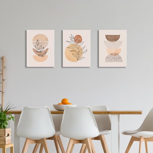 FajerminArt 3Pcs Framed Orange Canvas Wall Art - Image 3