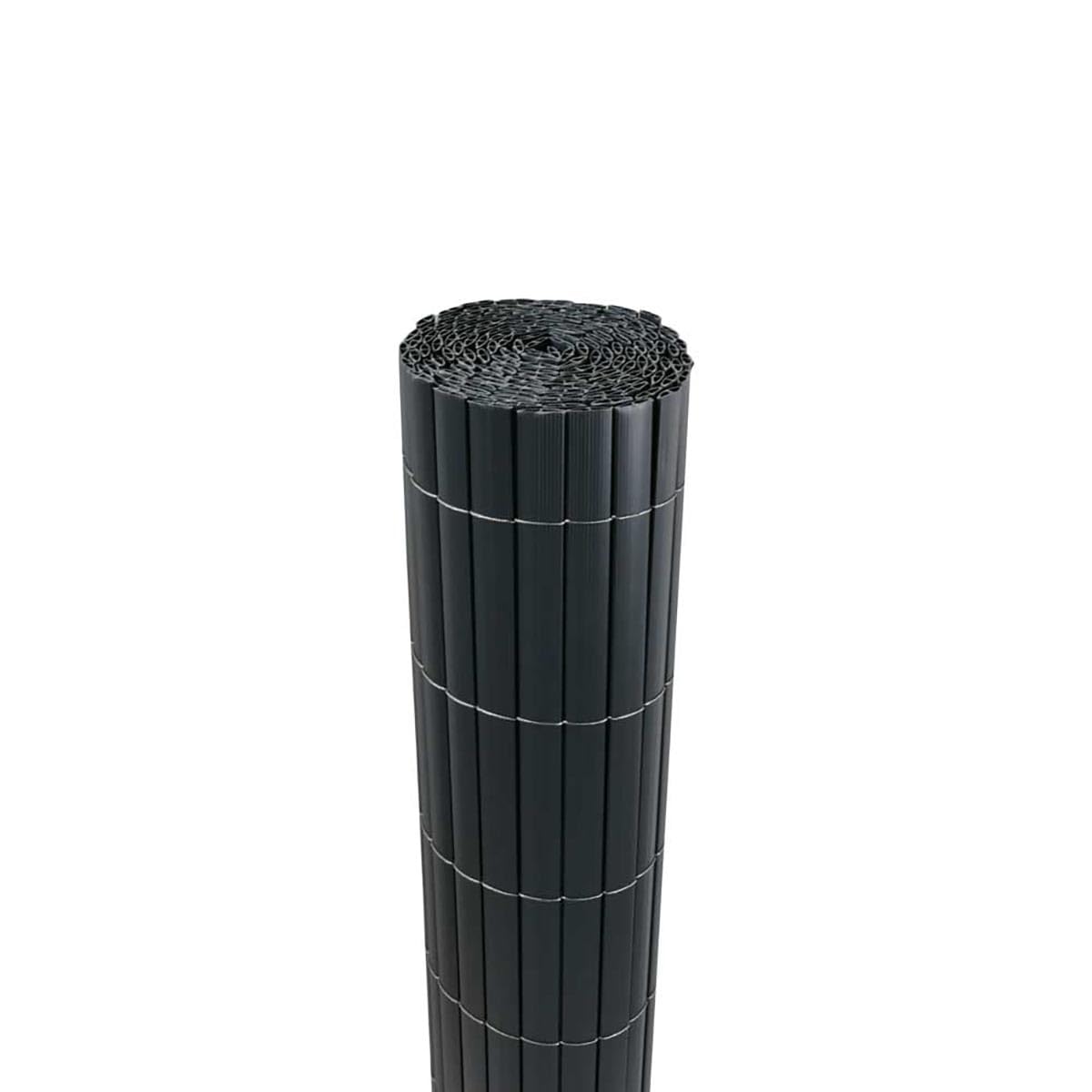 Canisse PVC occultant double face 1,5x3m gris - Kit complet avec fixation