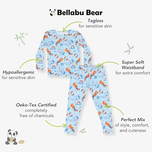 Bellabu Bear JAWS Rayon from Bamboo Two-Piece Pajamas for Boys & Girls2