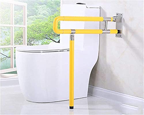 Maniglioni per doccia barre di sostegno in acciaio inox bracciolo pieghevole accessibile WC bagno per anziani barra di equilibrio (colore: giallo, dimensioni: 60 c