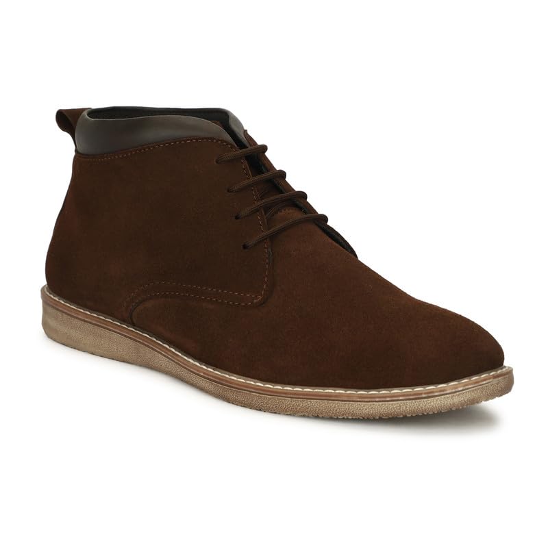 Image of Suede Leather Low Ankle Boot Lace Up for Men