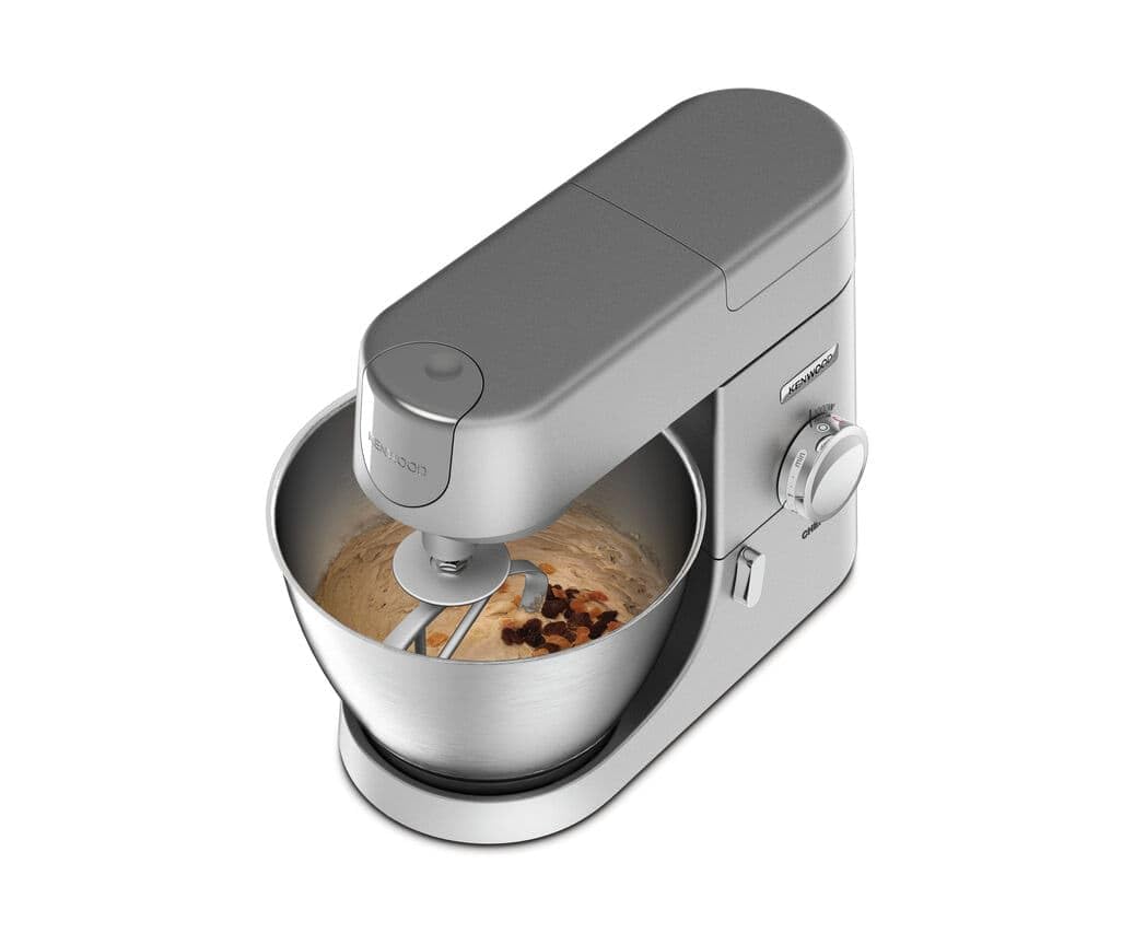 Kenwood Robot Patissier Multifonction Chef Silver KVC3100S, Moteur Professionnel 1000W, Corps Metal, Bol 4,6L, Fouet, Batteur K, Petrin, Variateur de Vitesse
