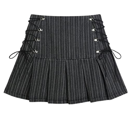 Mini jupe courte plissée grise idéale pour un look urbain et des sorties d'été