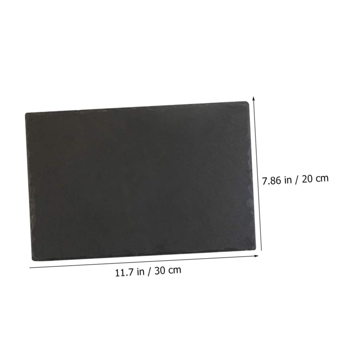 Cabilock Assiette à Sushis en Ardoise Noire Réutilisable Lot de 2
