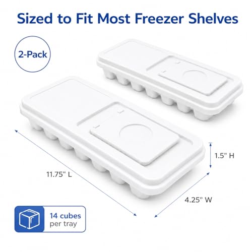 2-Pack de cubeteras blancas de plástico con tapa miniatura 3