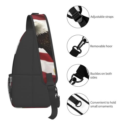 Bolso cruzado bolso pecho American Flag para hombres y mujeres miniatura 5