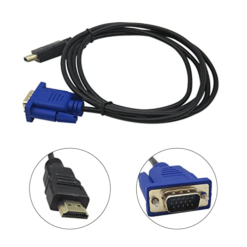 CØLIPSØ HDMI to VGA Adapter Cable 6ft/1.8m Gold-Plated 1080P HDMI Male to VGA Male Active Video Converter Cord for Notebook PC DVD Player Laptop TV Projector Monitor Etc - Thumbnail 2