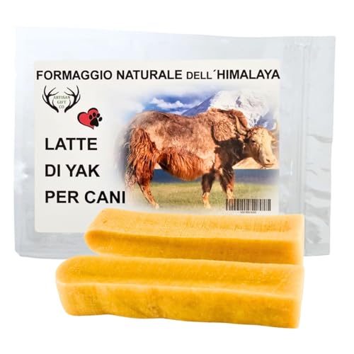ARTISAN GIFT CO Latte di Yak per Cani e Cuccioli – Barrette da Masticare al Formaggio Naturale – Snack Dentale a Lunga Durata, M - 2 u.