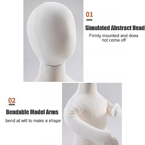 Child Mannequin For Sewing，Pinnable Standing Kids Manikin Dress Form With Base And Turn Head Torso，3/6 Months Year Old Full Body Manikin (Size : 3 Months) #TOP4