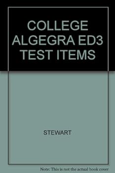 Paperback COLLEGE ALGEGRA ED3 TEST ITEMS Book