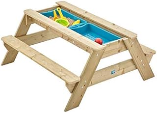 Mookie Toys - Tavolo da Picnic con panche, Dotato di vasche di Sabbia Interne, 2+ Anni