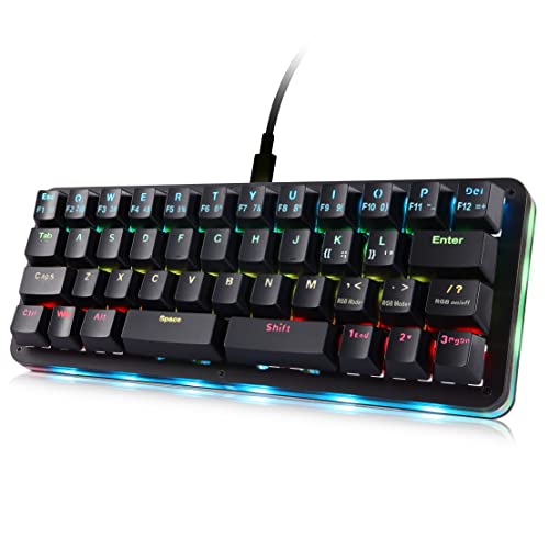 koolertron 42-key 40 macaro gaming keyboard - compact rgb backlit mechanical keypad hot-swappable usb-c programmable mini keyboard for pcmac gamers fully customizable