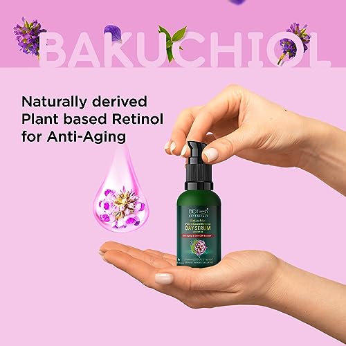Image of Biofresh Botanicals Bakuchiol Plant-Based Retinol Day Serum with SPF 30 with Anti-Aging Formula Retinol to Protect Skin from Sun Damage Moisturizing Benefits for Radiant Skin Men & Women