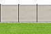 Produktbild Gartenwelt Riegelsberger WPC Steckzaun Sichtschutz Zaun Gartenzaun Komplettset | 1 Zaunelemente 180x180 cm sand + 2 Pfosten anthrazit | zum Einbetonieren