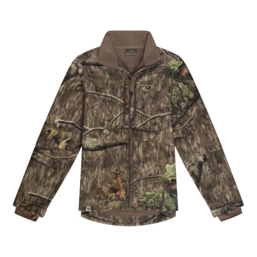 Image of Mossy Oak Sherpa Fleece Lined Camo Hunting Jacket for Men