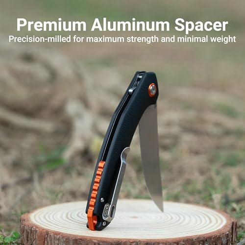 Image of CJRB Gobi Pocket Knife with 3.5'' AR-RPM9 Steel & G10 Handle, EDC Knife with Liner Lock for Outdoor Camping Hiking Fishing(J1906 Black)