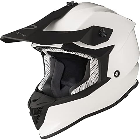 Black Gravel Solid Motocross Helmet M Gloss White Cover