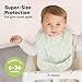 KeaBabies 3-Pack Waterproof Baby Bibs for Eating - Lightweight Toddler Feeding Bibs with Large Food Catcher, Mess Proof, Food-Grade Baby Eating Essentials, Easy to Put On & Clean (Bloom)